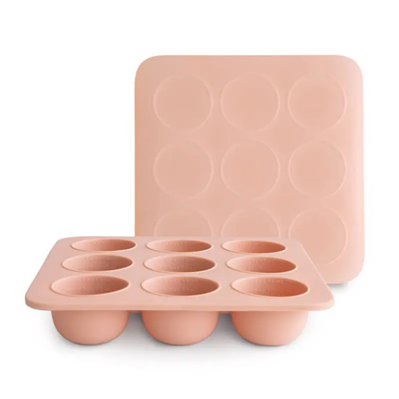 Mushie Blush Baby Food Freezer Tray 1