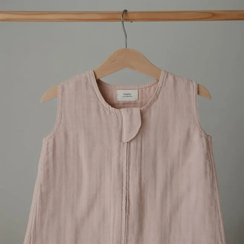 Mushie Blush Muslin Sleep Bag 2