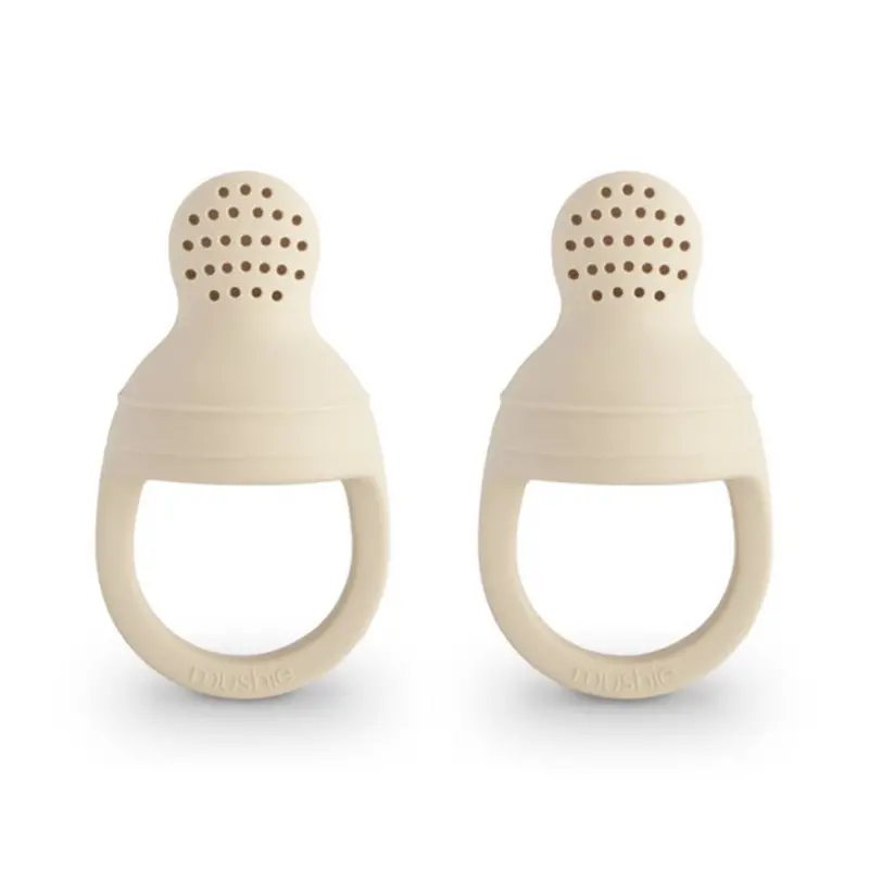 Mushie Shifting Sand Silicone Fresh Food Feeder 2-Pack 1