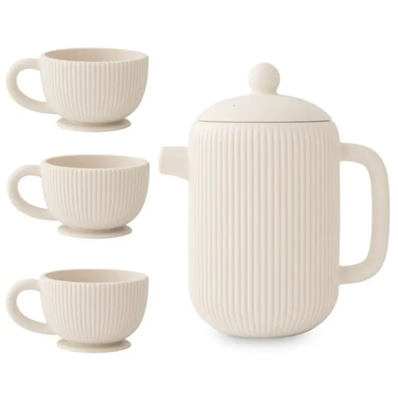 Mushie Shifting Sand Silicone Play Tea Set 1