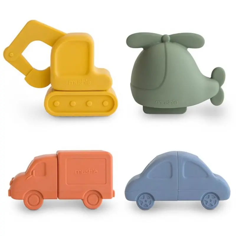 Mushie Vehicles Bath Play Set - 4 Pack 1