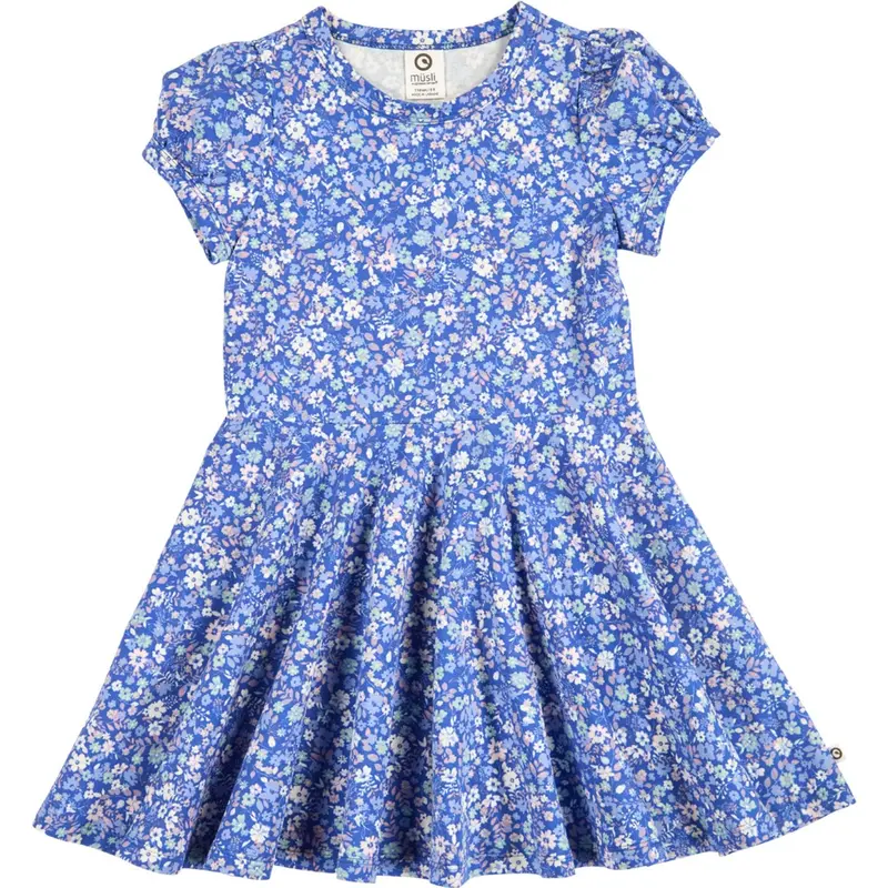Müsli Azure Blue/ Nectar/ Tofu Primrose Puff S/S Swing Dress 1