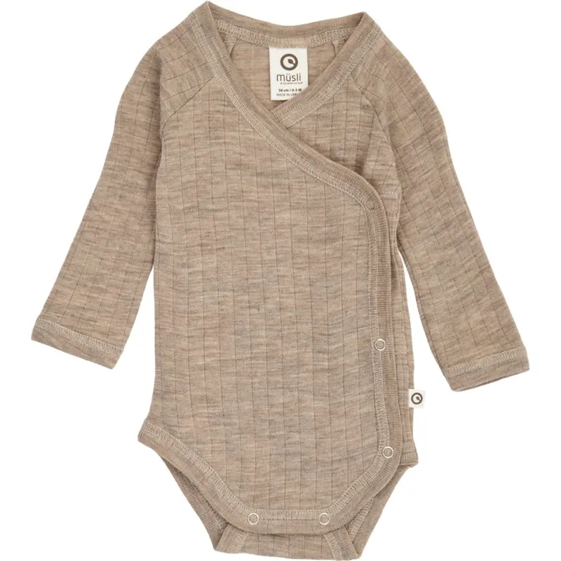 Müsli Balsam Melange Woolly Rib Wrap L/S Body 1