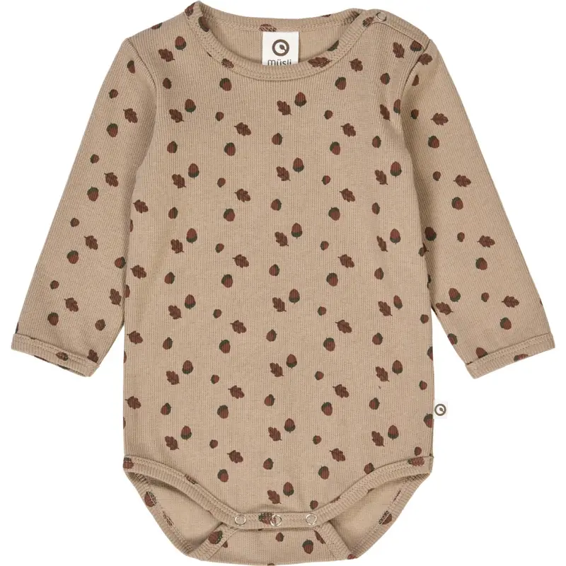 Müsli Beige/ Root/ Deep Green Acorn L/S Body 1