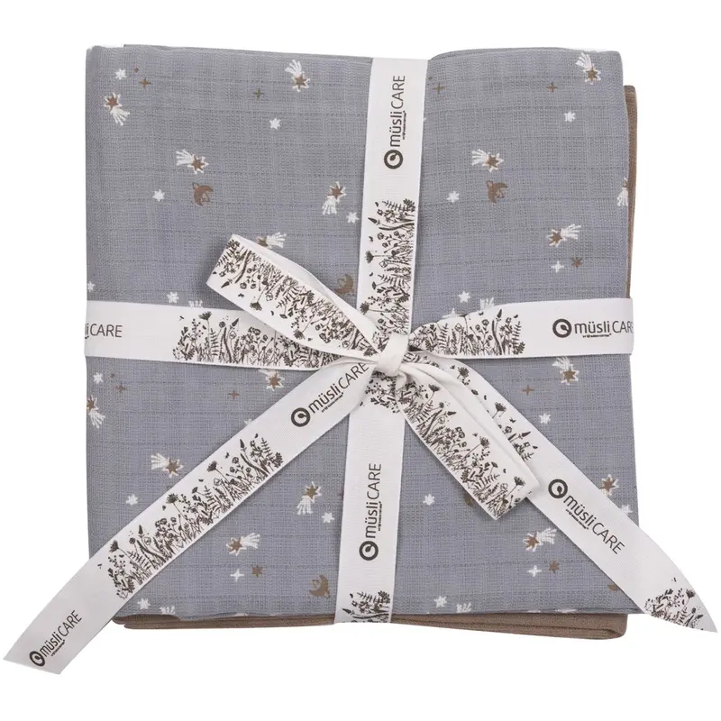 Müsli Jasmin Blue/ Balsam Cream/ Walnut Stars Cloth Diaper 2-Pack 1