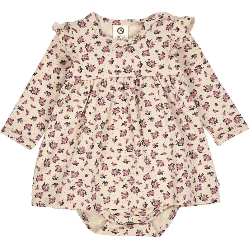 Müsli Oak/ Nostalgia Rose/ Deep Green Zinna L/S Dress Body 1
