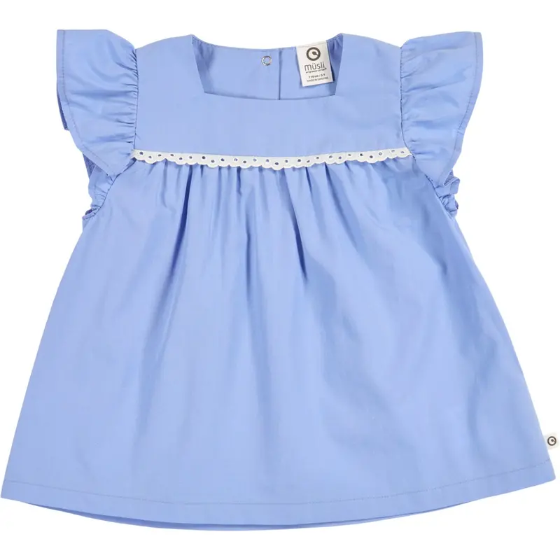 Müsli Shell Blue Poplin Frill S/S T 1