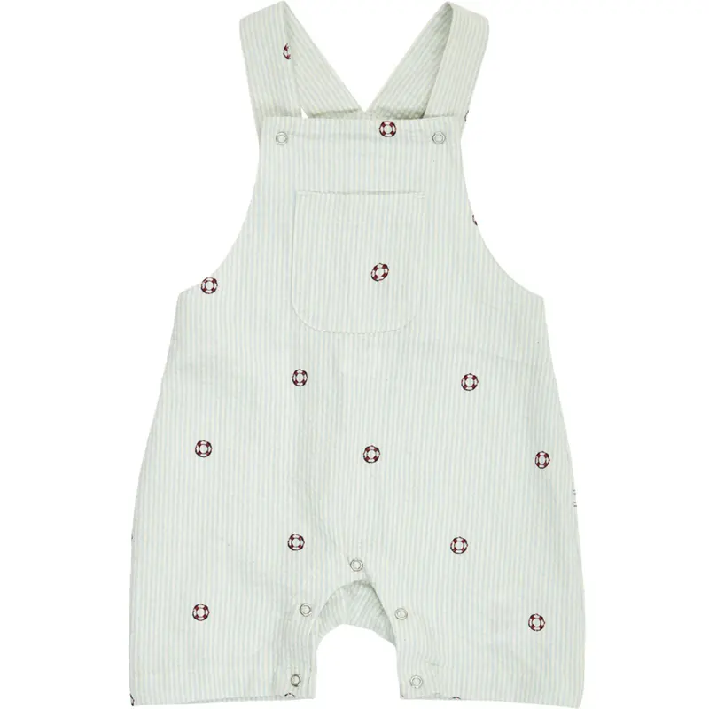 Müsli Tofu/ Ocean/ Mineral Red Seersucker Stripe Overalls Baby 1
