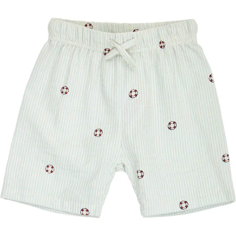 Müsli Tofu/ Ocean/ Mineral Red Seersucker Stripe Shorts Baby 1
