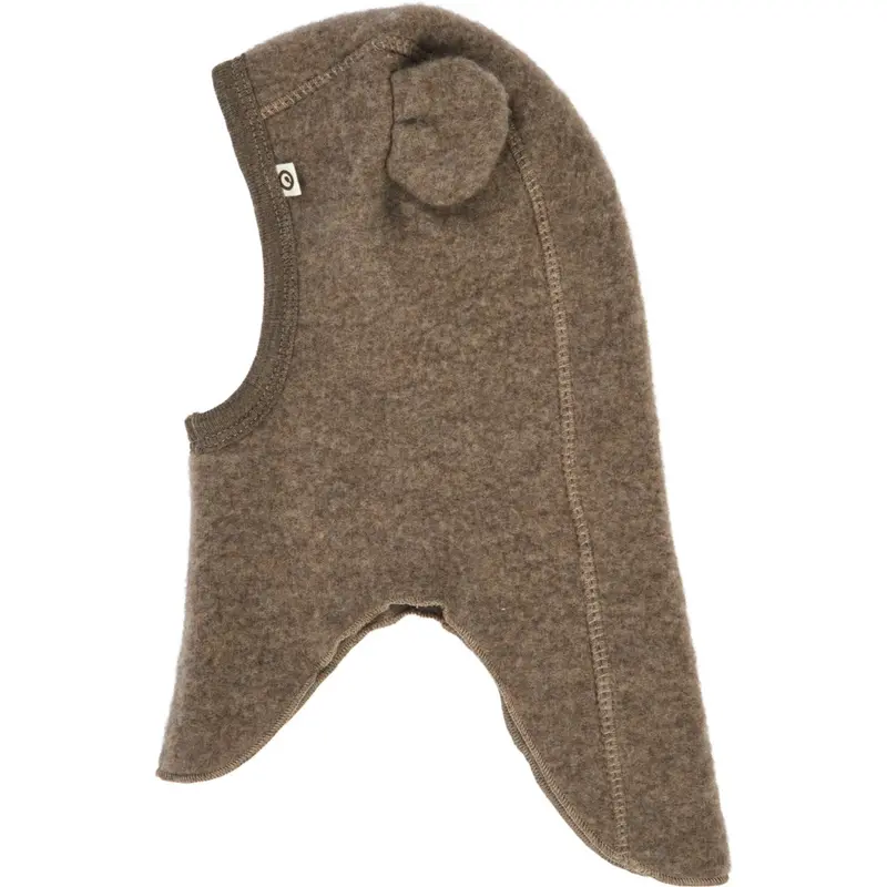 Müsli Walnut Melange Woolly Fleece Bear Balaclava 1