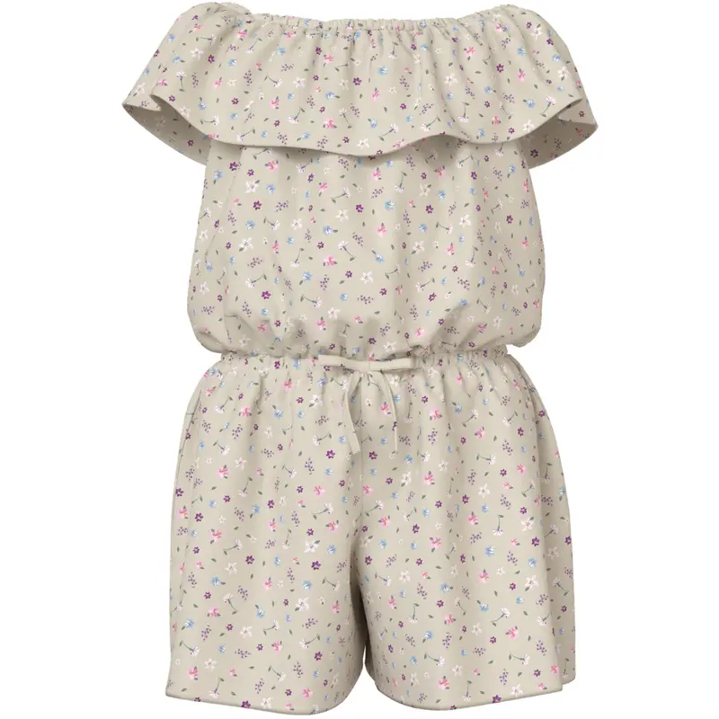 Name It Almond Milk Cute Flowers Nkfvinaya Ss Playsuit Fffff Noos 1