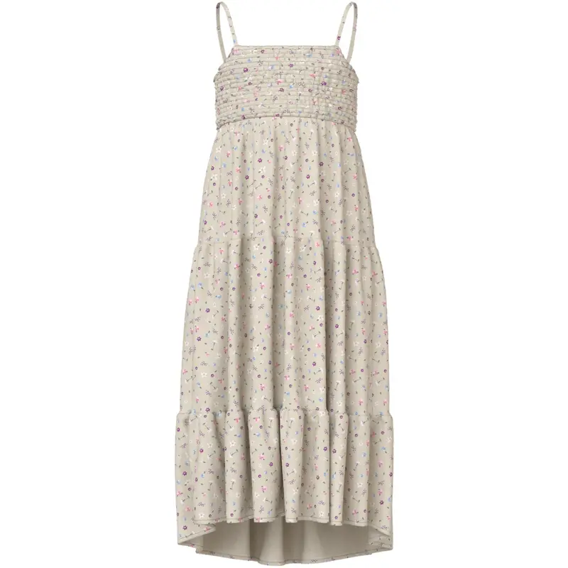 Name It Almond Milk Cute Flowers Nkfvinaya Strap Maxi Dress 1
