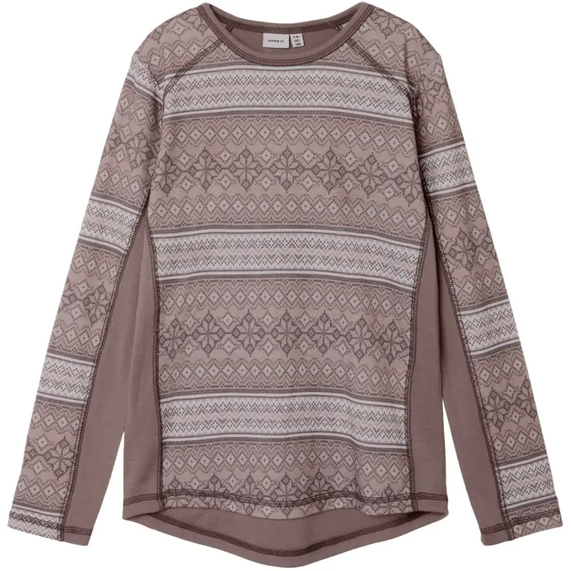 Name It Antler Snow Pattern Nkfwillto Wool Ls Top 1