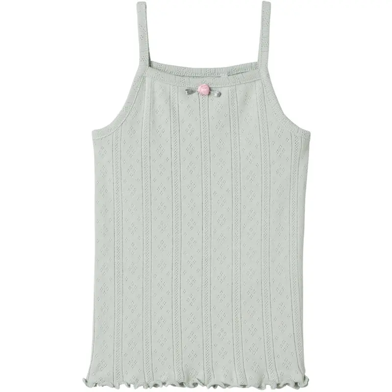 Name It Aqua Gray Jsilke Slim Strap Top 1