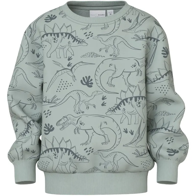 Name It Aqua Gray Tone Dino Vermo Aop Regular Sweatshirt 1