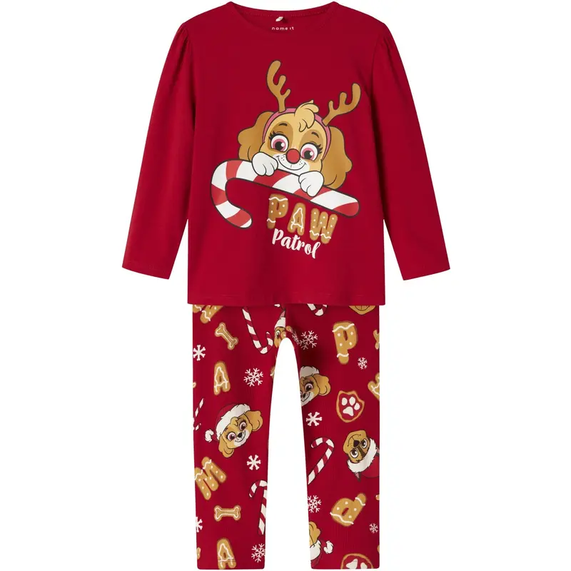 Name It Barbados Cherry Nmfsarba Paw Ls Nightset Cplg 1