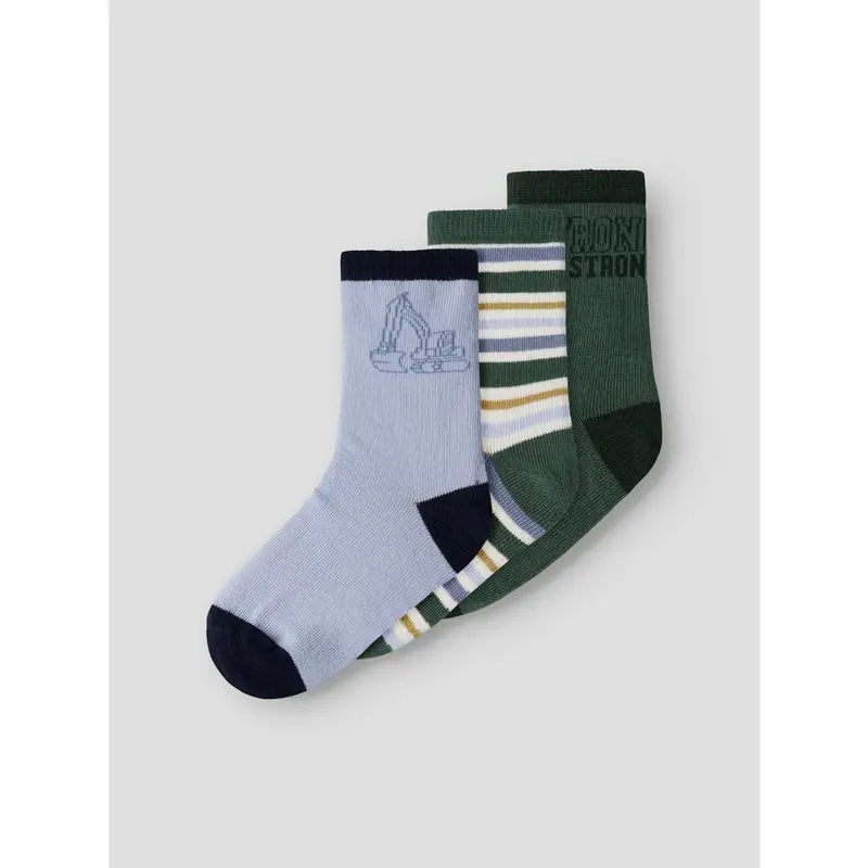Name It Bistro Green Nmmsirius 3P Socks 4