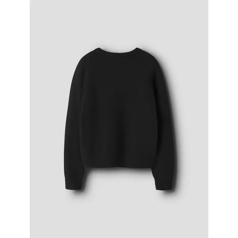 Name It Black Bright White Bow Nkfsonja Ls Knit 3