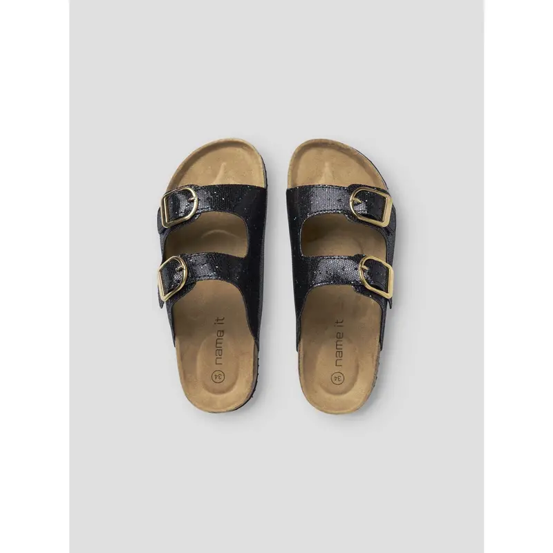 Name It Black Glitter Nkfflora Sandal 4
