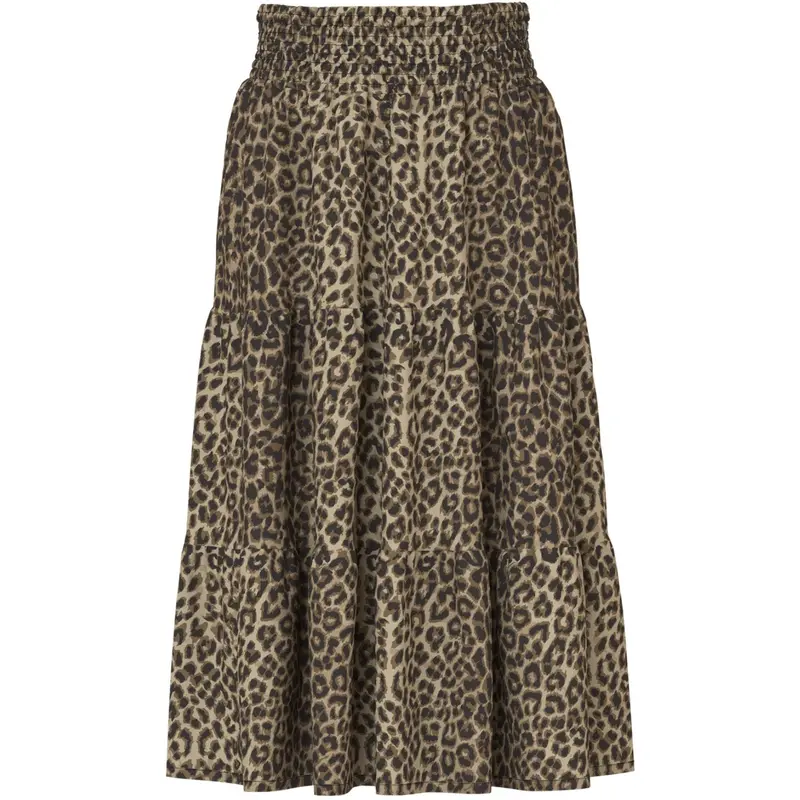Name It Black Leopard Aop Vinaya Long Wide Skirt 1