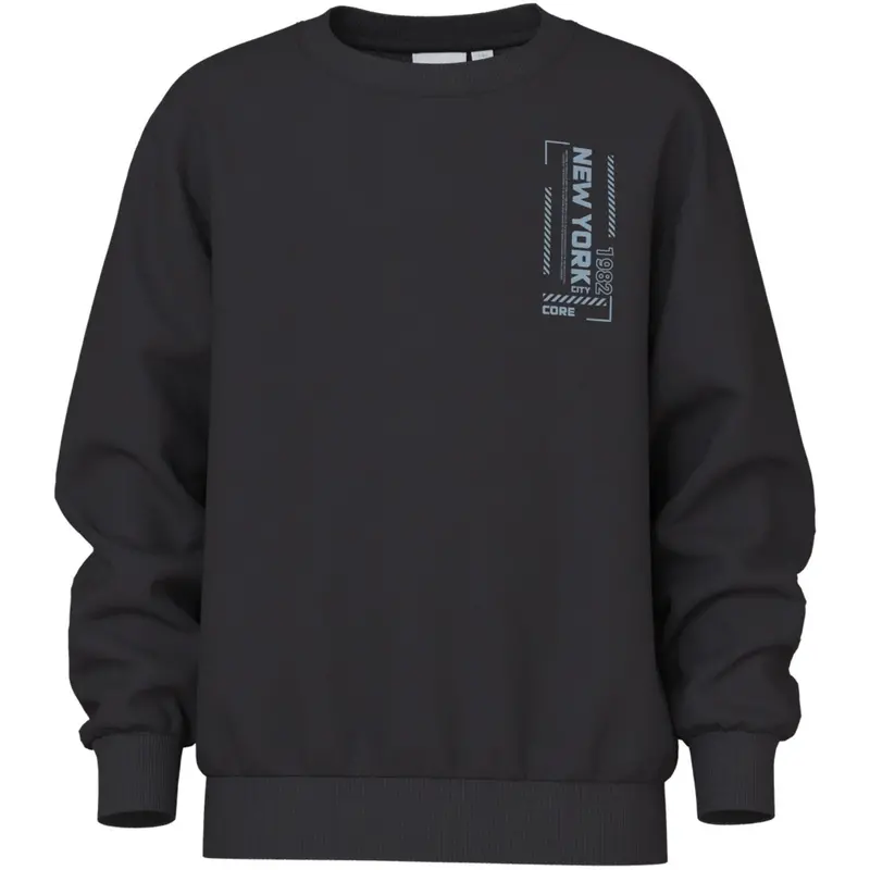 Name It Black New York 1982 Nkmvasha Ls Nreg Sweat Unb 1