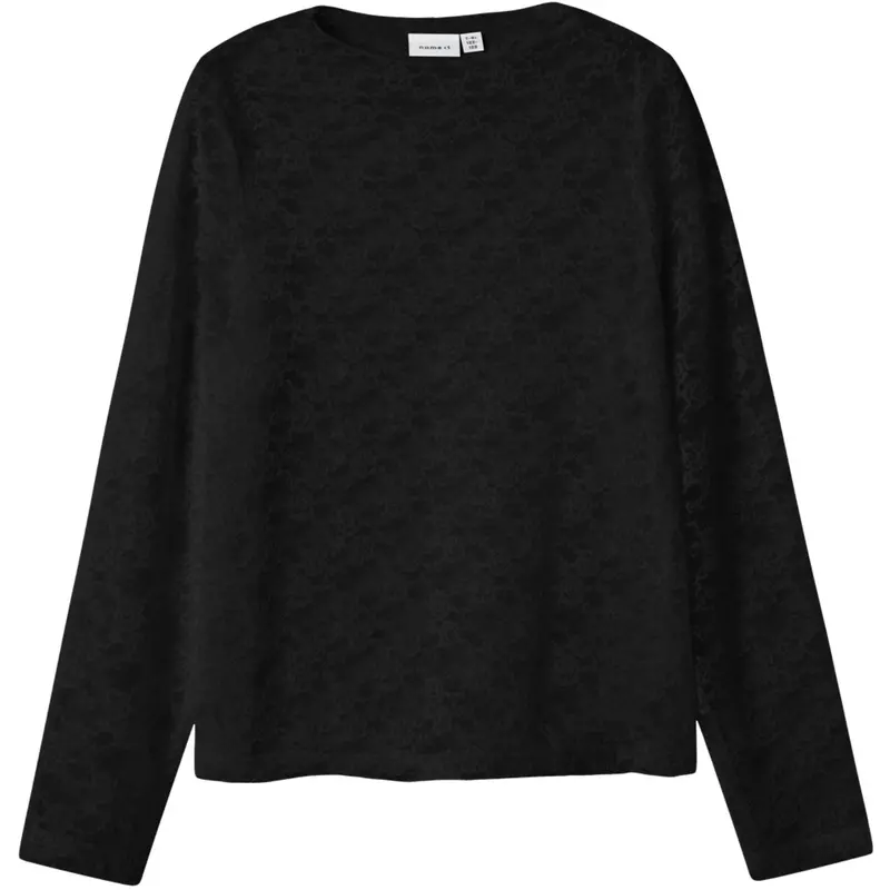 Name It Black Nkfnace Ls Top 1