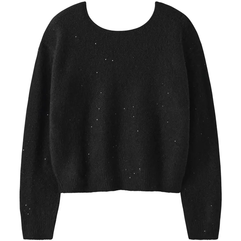 Name It Black Nkfsimra Ls Sh Knit 1