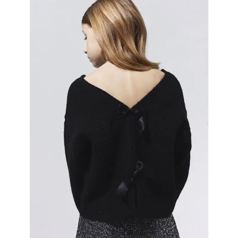 Name It Black Nkfsimra Ls Sh Knit 2