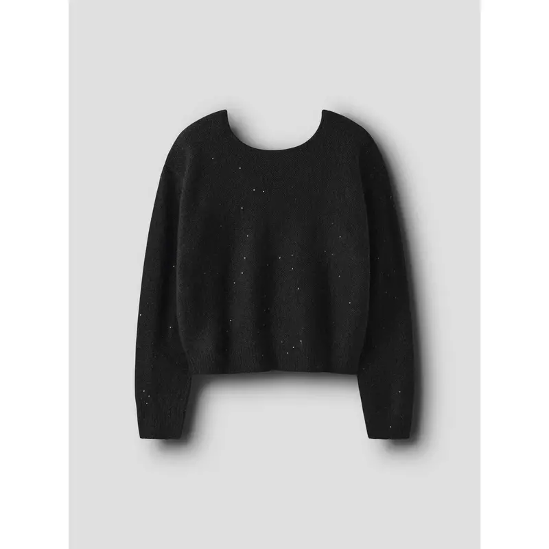 Name It Black Nkfsimra Ls Sh Knit 4