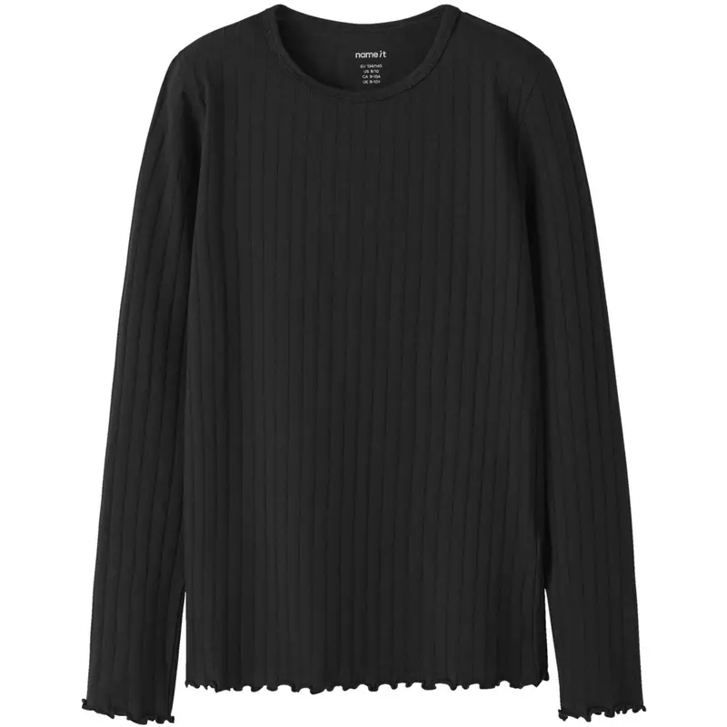 Name It Black Nkfvibse Ls Slim Top 1