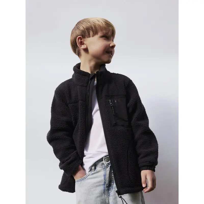 Name It Black Nkmmiller Sherpa Jacket 3