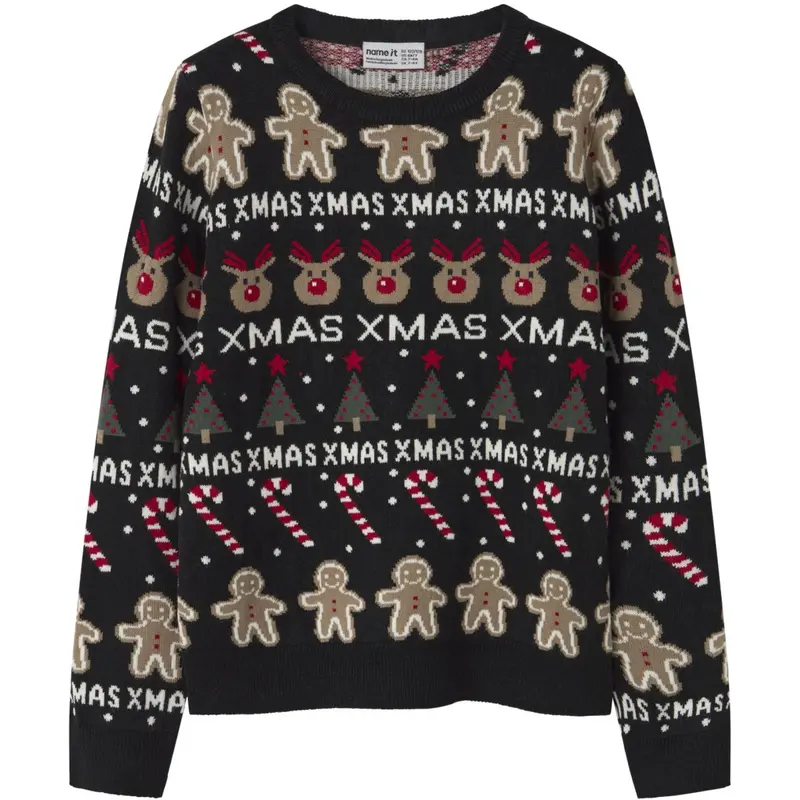 Name It Black Nknrasko Ls Knit Box 1
