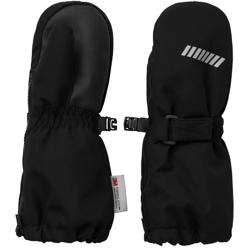 Name It Black Nmnsnow10 Mitten W Wool 3Fo Noos 1