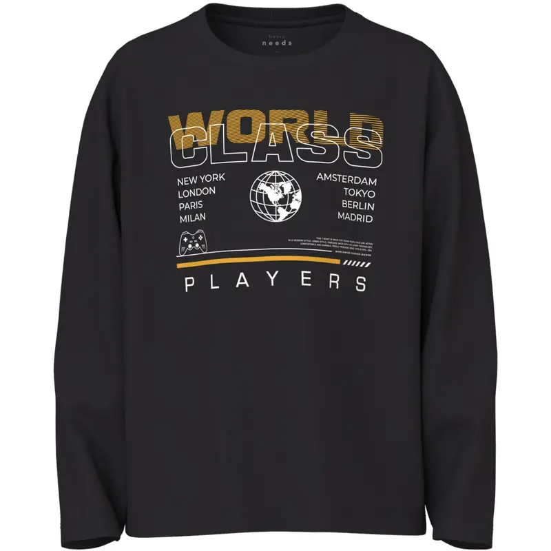 Name It Black World Class Nkmvictor Ls Rlx Top 1