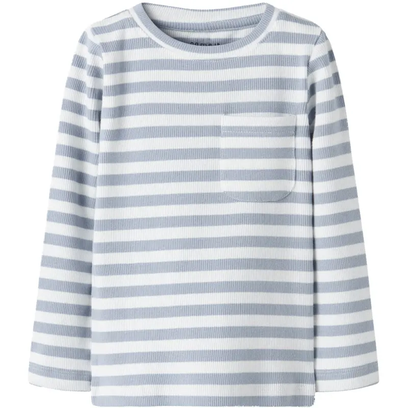 Name It Blue Fog Cloud Dancer Nmmdekab Slim Ls Top 1
