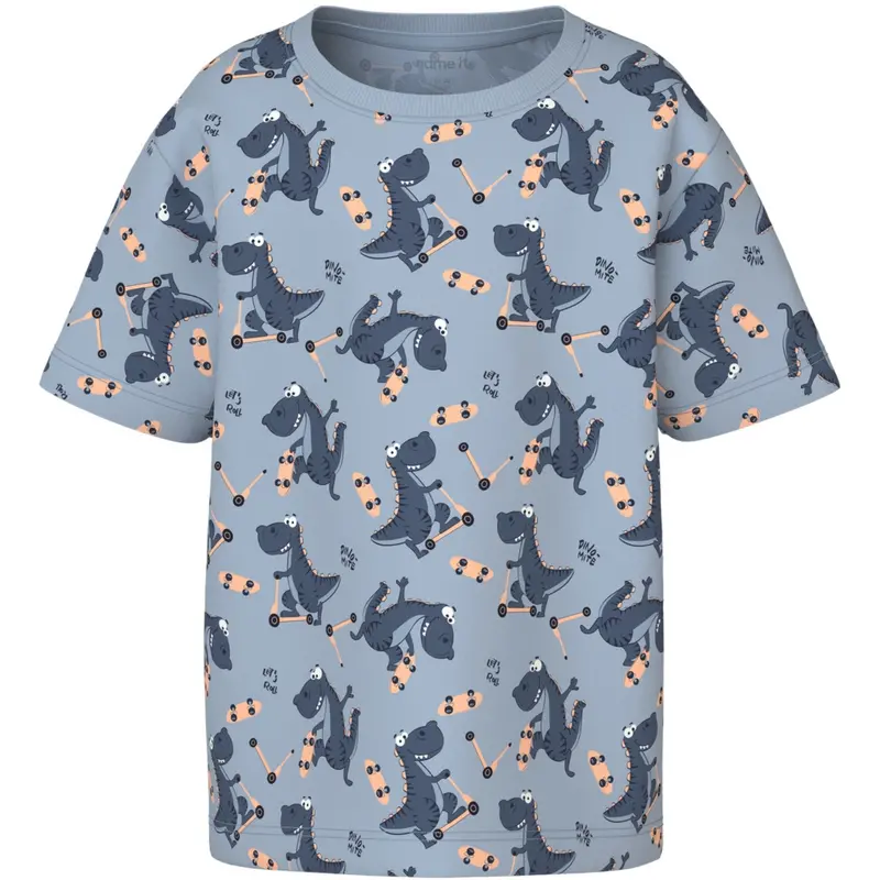 Name It Blue Fog Dino Skater Nmmvalther Ss Nreg Top 1