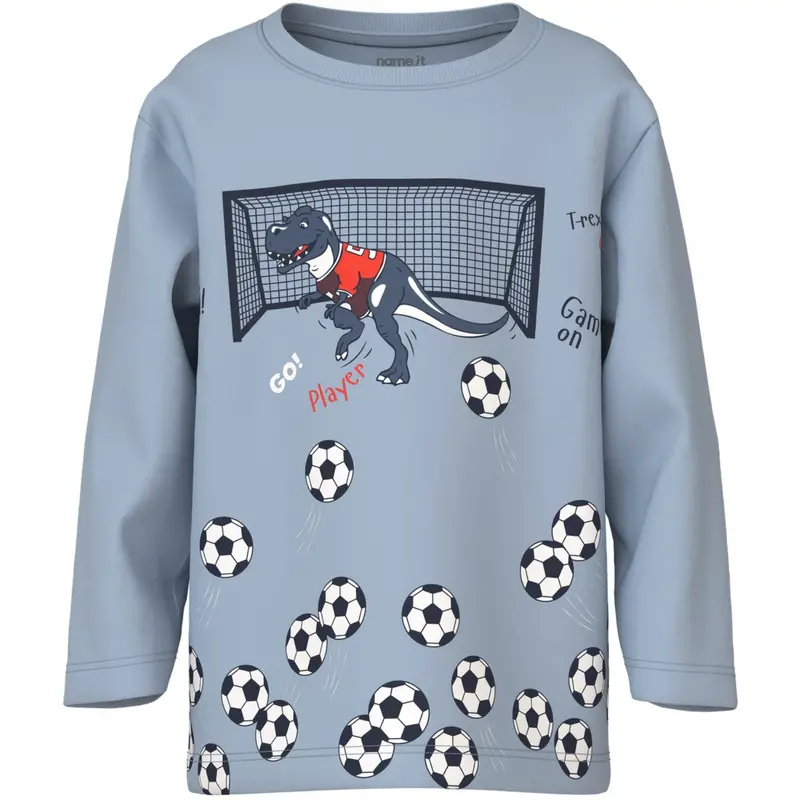 Name It Blue Fog Football Nmmvilasse Ls Nreg Top 1