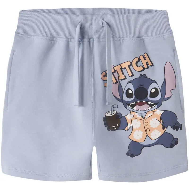 Name It Blue Fog Nmmal Stitch Nreg Long Sw Shorts Unb Wdi 1