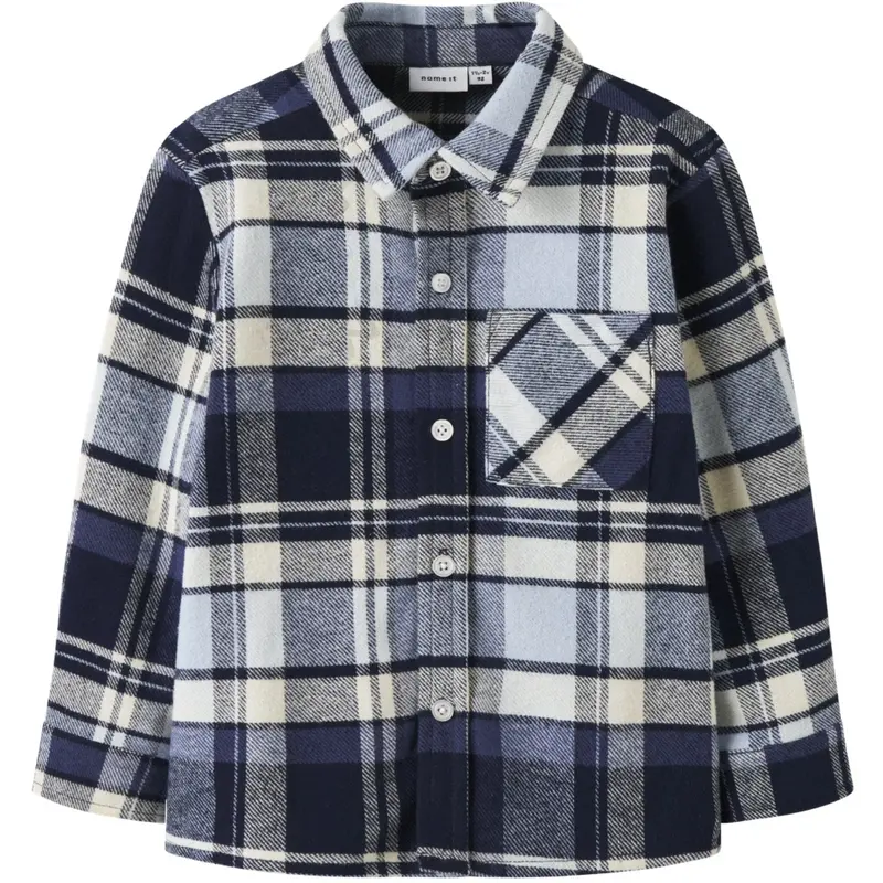 Name It Blue Fog Nmmdetul Ls Overshirt 1