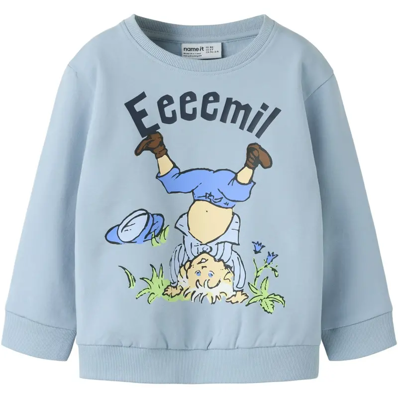 Name It Blue Fog Nmmmaska Emil Nreg Sweat Unb Sky 1