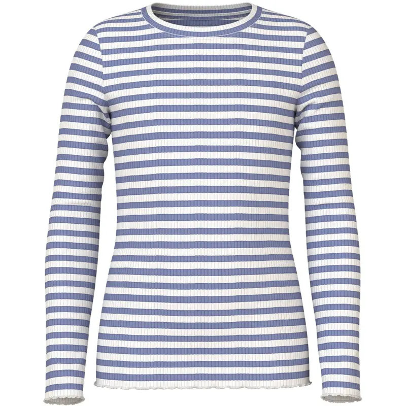 Name It Blue Ice Cloud Dancer Nkfvemma Ls Slim Top 1
