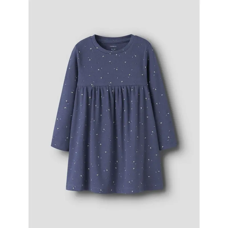 Name It Blue Indigo Nmfnelia Ls Dress Pb 3