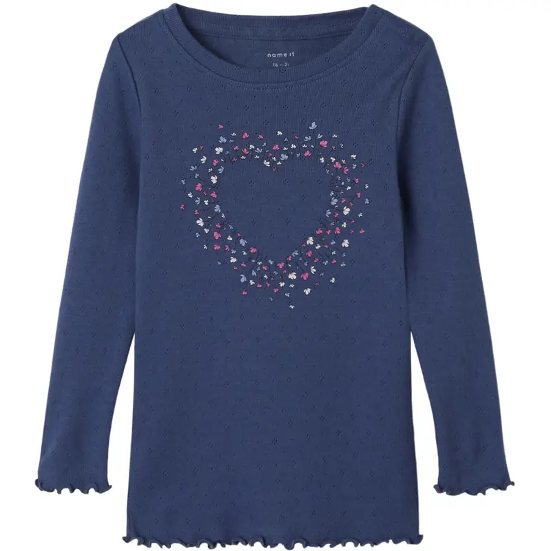 Name It Blue Indigo Nmfnimma Ls Slim Top Pb 1