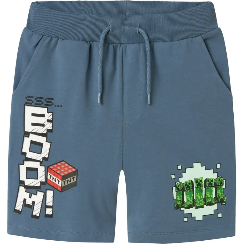 Name It Blue Mirage Mahi Minecraft Regular Sweat Shorts 1