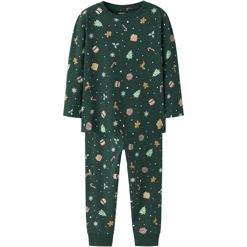 Name It Botanical Garden Xmas Aop Nmnvismas Ls Nightset 1