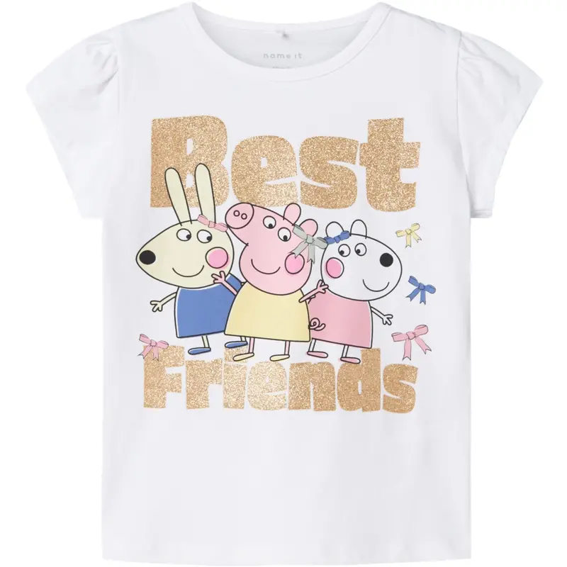 Name It Bright White Amanda Peppa Pig T-Shirt 1
