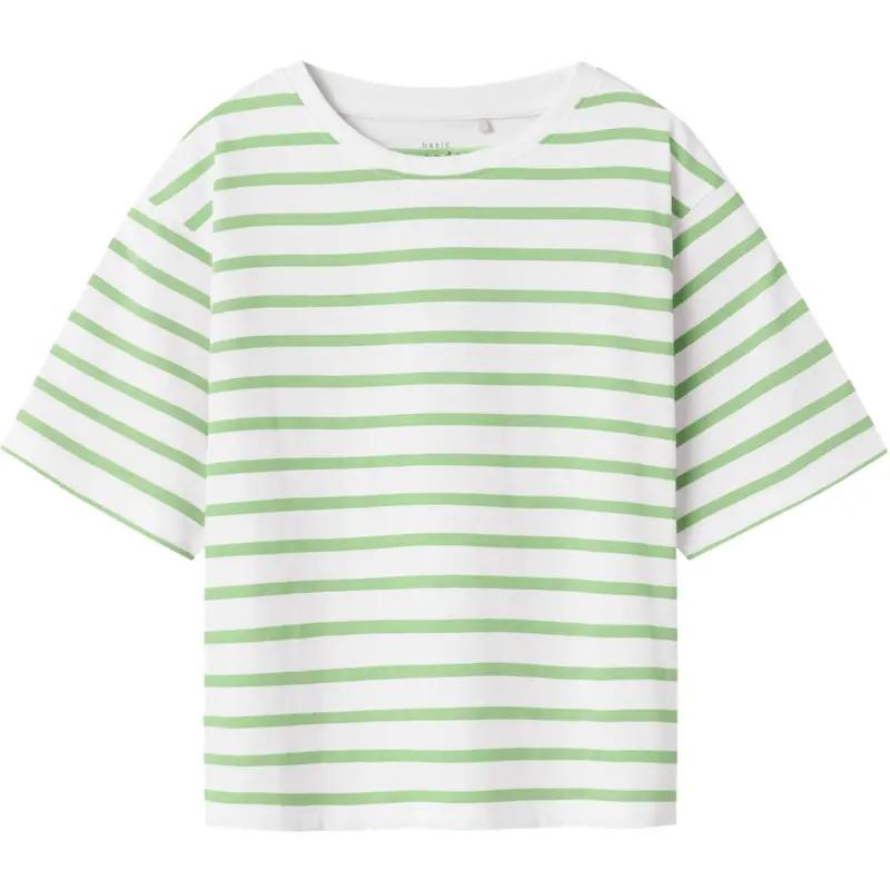 Name It Bright White Arcdian Green Nkfvitanni Ss Short Rlx Top 1