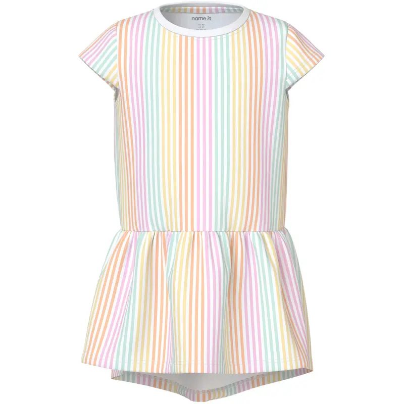 Name It Bright White Cool Stripe Nmfvigga Capsl Dress F1 Noos 1