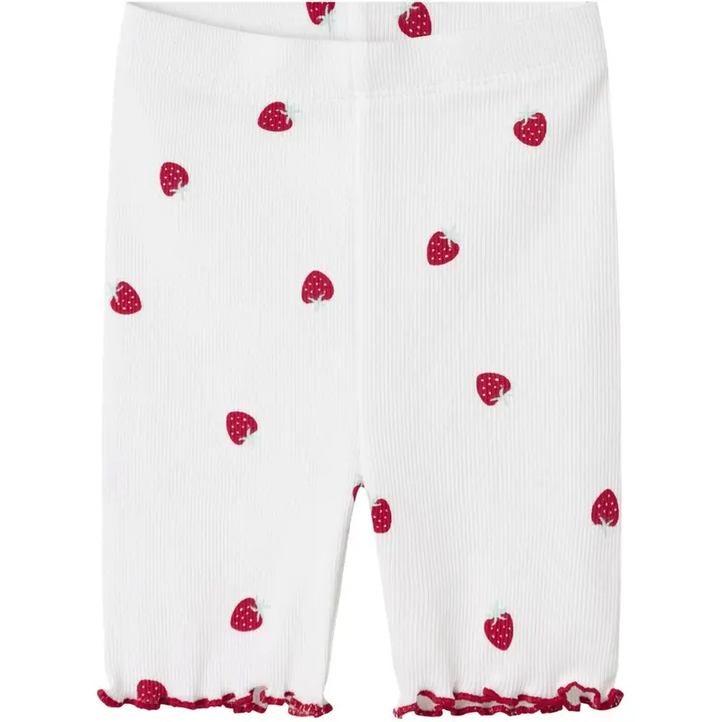 Name It Bright White Jillie Slim Biker Shorts 1