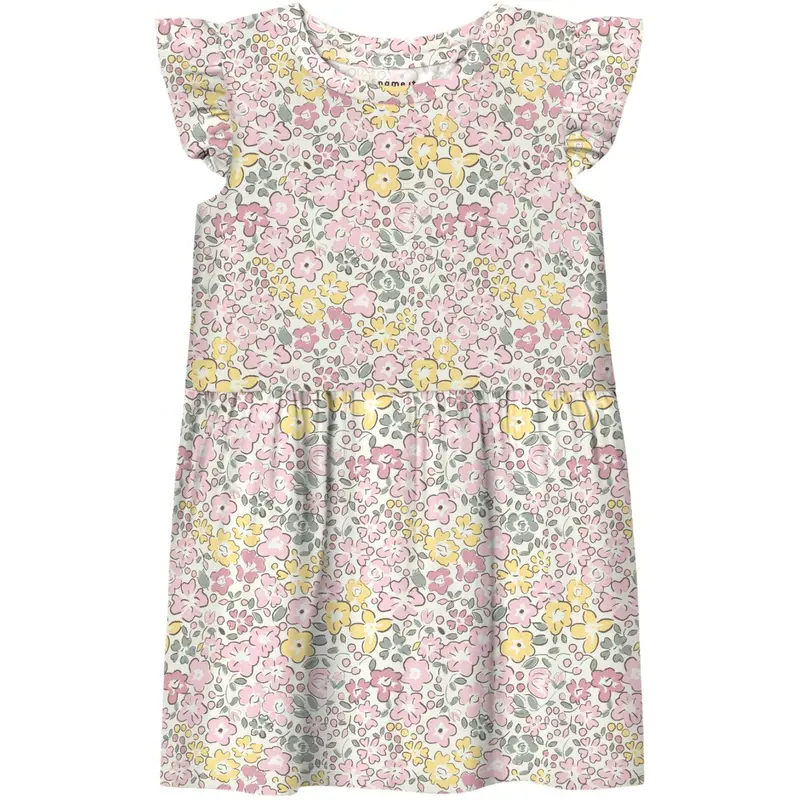 Name It Bright White Lemon Meringue Haile Cap Dress 1